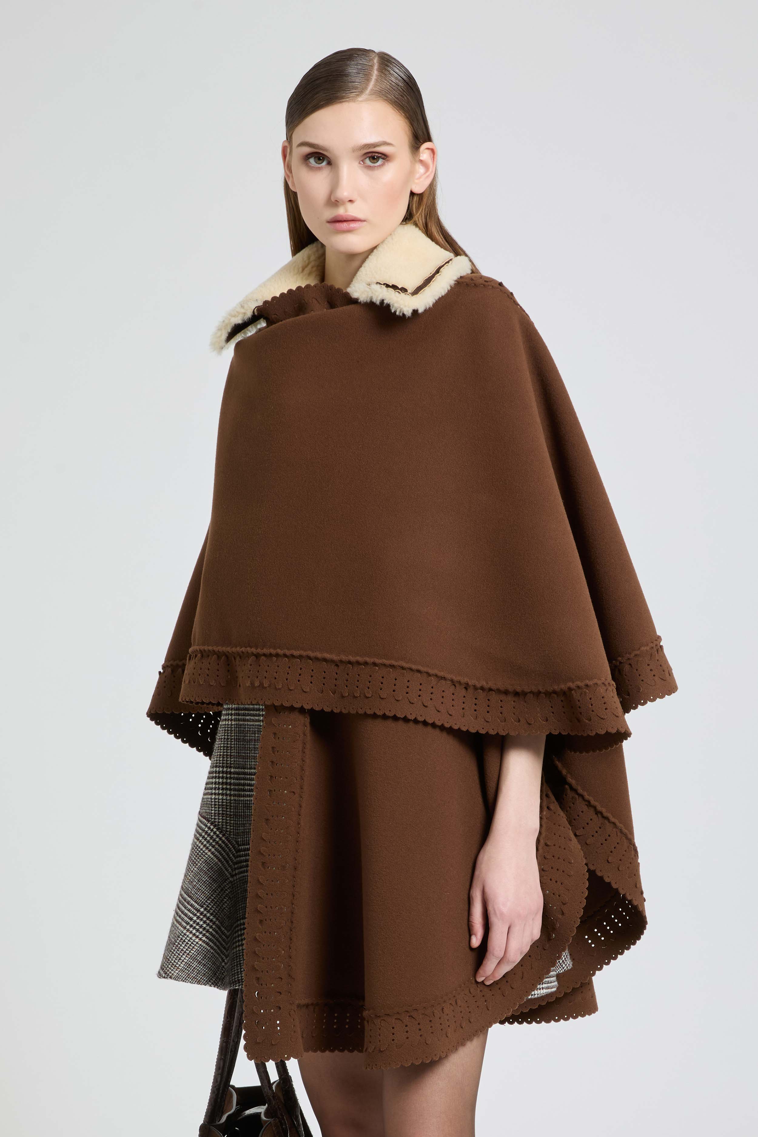 Wool Double Cape with Piece-Dyed Finish - Image 3
